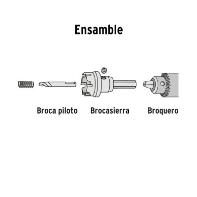 Broca Piloto Sierra Copas Carburo Tungsteno 15/64'' Truper (103217)