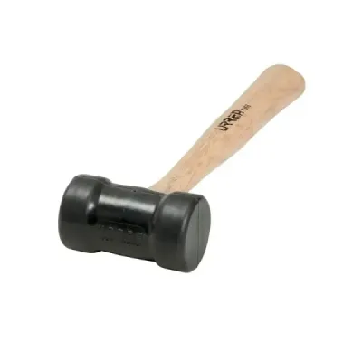 Mazo Con Cabeza De Hule 16 Oz Negro Urrea Mango De Encino