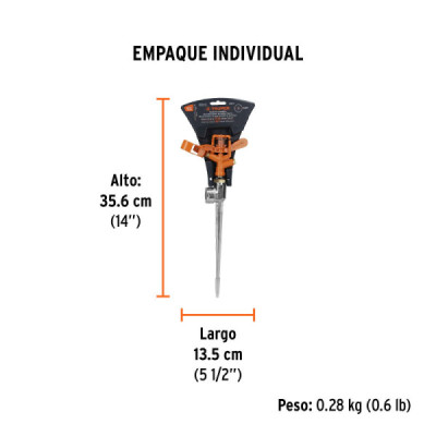 Aspersor Metálico 1 Vía Estaca 20 Cm Truper Doble Chorro (DOS-11)