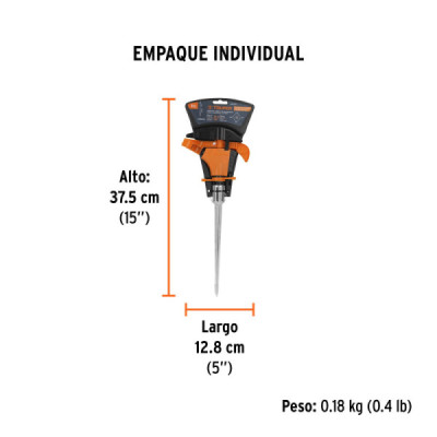 Aspersor Plástico 1 Vía Estaca 20cm Truper Limitador Riego (ASP-P11)