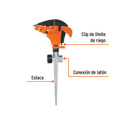 Aspersor Plástico 2 Vías Estaca 20cm Truper Limitador Riego (ASP-P11X) Aspersor Plástico 2 Vías Estaca 20cm Truper Limitador Riego (ASP-P11X)