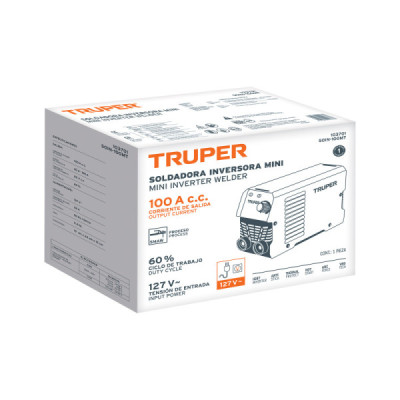 Mini Soldador Inversor 100a 1 Fase Cd Truper 120v Smaw Mma (103701)