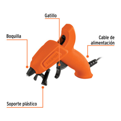 Pistola Silicona 10w Barra Pequeña Truper Antiderrapante (103908)