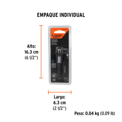 Extensión Puntas Magnética 3'' Truper Expert Cambio Rápido (11873)