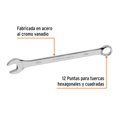 Llave Mixta Extralarga 29mm Largo 401mm Truper Cabeza 15° (13815)