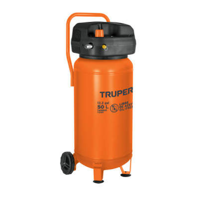 Compresor De Aire 3hp 50l Truper 116 Psi Libre De Aceite (COMP-50S)