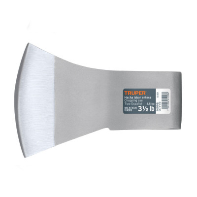 Hacha Labor Entera 3.1/2 Lb Truper Sin Mango Ángulo Reducido (LE-3-1/2)
