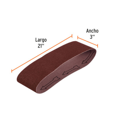 Set 5 Lijas De Banda Madera 3'' X 21'' Truper Tela Grano 80 (BALI-380M)