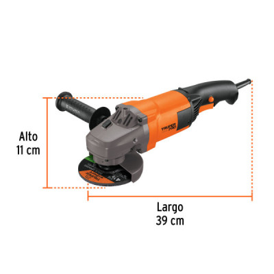 Pulidora Esmeriladora 4.1/2'' 1300w Truper Pro Gatillo (16684)