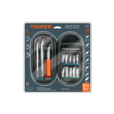Juego Bisturíes Cutter Tipo Lápiz Sk2 Truper 13 Cuchillas (EXA-11)