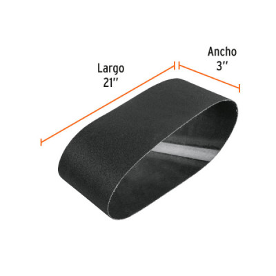 Set 5 Lijas De Banda Vidrio 3'' X 21'' Truper Tela Grano 60 (BALI-360V)