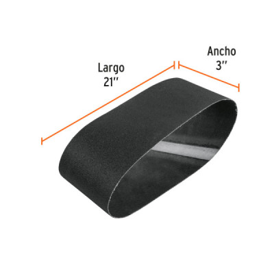 Set 5 Lijas De Banda Vidrio 3'' X 21'' Truper Tela Grano 80 (BALI-380V)