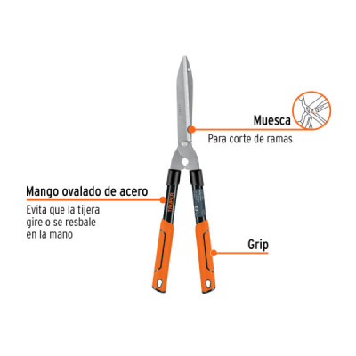 Tijeras De Poda Cortaramas Jardín 58cm Truper Antiderrapante (18398)