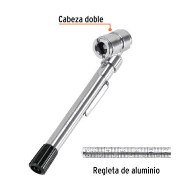 Calibrador De Aire 6-50 Psi 12 Cm Medidor Presión Truper (MEA-50D)