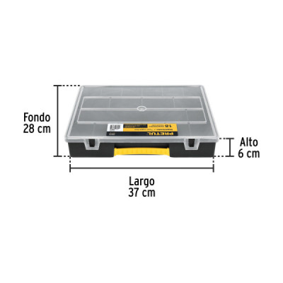 Organizador 18 Compartimientos 37x28x6 Cm Pretul Maletín (ORG-18P)