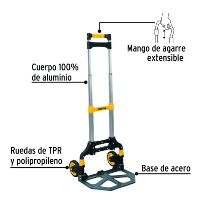 Diablo Zorra De Carga 100 Kg 100x27x39cm Plegable Pretul (24127)