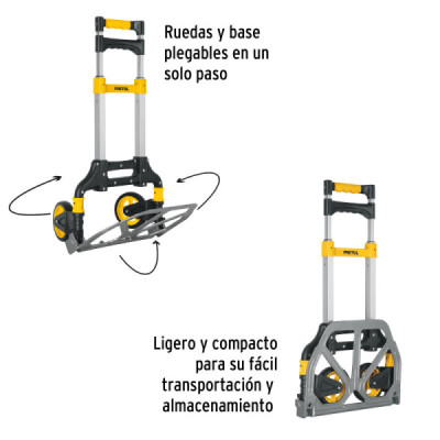 Diablo Zorra De Carga 100 Kg 100x27x39cm Plegable Pretul (24127)