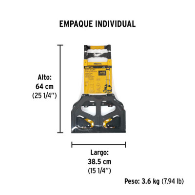 Diablo Zorra De Carga 100 Kg 100x27x39cm Plegable Pretul (24127)