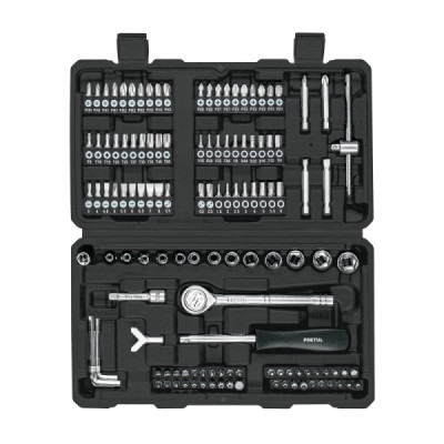Juego 130 Copas Dados Puntas 1/4'' Mecánico Pretul Estuche (SET-130)