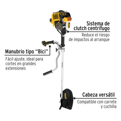 Guadaña Gasolina 52cc 1.8hp Pretul Tipo Bici 9300 Rpm 0.6l (26104)