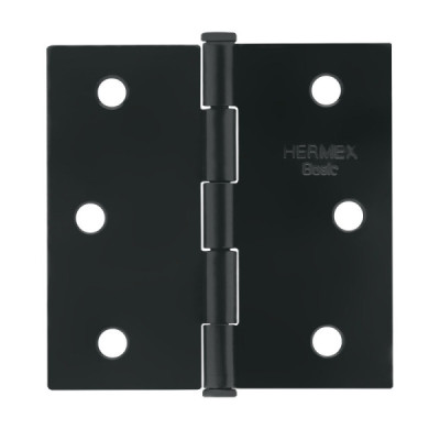 Set 20 Bisagras Negro Mate 65mm Hermex Basic Con Tornillos (BC-256PP)