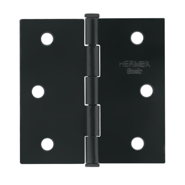 Set 20 Bisagras Negro Mate 65mm Hermex Basic Con Tornillos (BC-256PP)