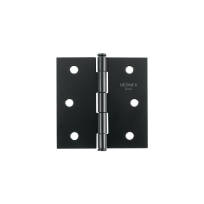 Set 20 Bisagras Negro Mate 75mm Hermex Basic Con Tornillos (BC-306PP)