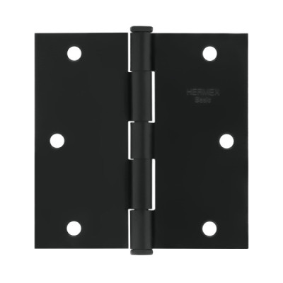Set 10 Bisagras Negro Mate 90mm Hermex Basic Con Tornillos (BC-356PP)