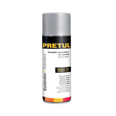 Pintura Aerosol En Lata 300 Ml, Color Plata Metálico Pretul (PAM-PL-P)