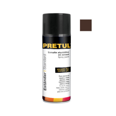 Pintura Aerosol Café Tabaco 400ml Pretul Secado Rápido (PA-TA-P)