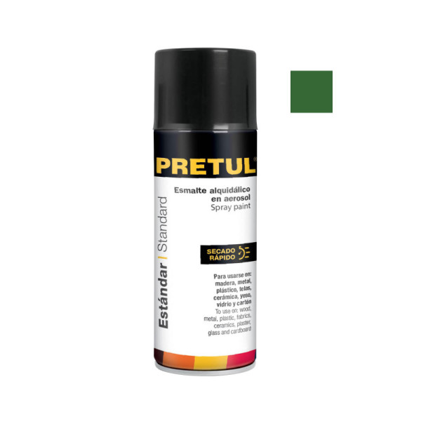Pintura Aerosol Verde Hoja 400ml Pretul Secado Rápido (PA-VH-P)