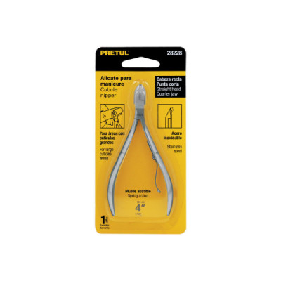 Pinza Corta Cutícula Padrastros Punta Corta Recta Pretul (28228)