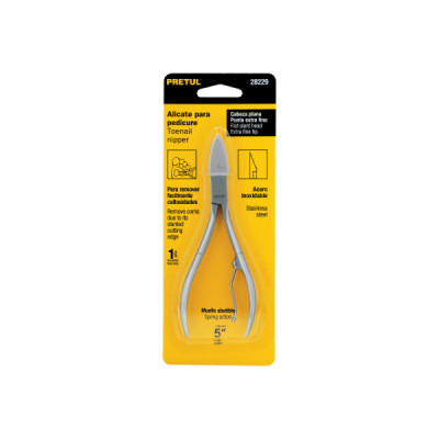 Pinza Cortauñas Callo Punta Extrafina Plana 13 Cm Pretul (28229)
