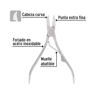 Pinza Cortauñas Callo Punta Extrafina Plana 12 Cm Pretul (28230)