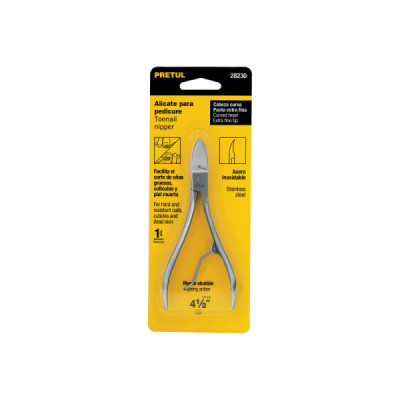 Pinza Cortauñas Callo Punta Extrafina Plana 12 Cm Pretul (28230)