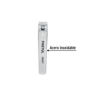 Cortauñas Grande Acero Inoxidable 8 Cm Pretul Curvo Afilado (28307)