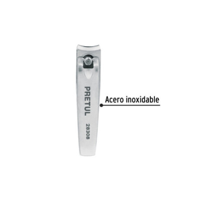 Cortauñas Pequeño Acero Inoxidable 5 Cm Pretul Curvo Afilado (28308)