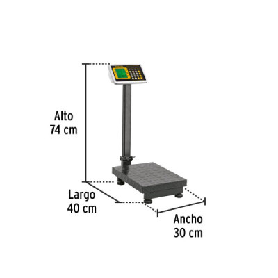 Báscula Plataforma Plegable 100 Kg 30x40x74 Cm Lcd Pretul (BÁSCULA)