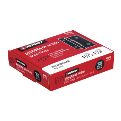 Set 20 Bisagras Negro Mate 38x30mm Hermex Incluye Tornillos (BR-156)