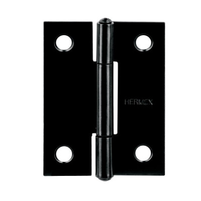 Set 20 Bisagras Negro Mate 50x38mm Hermex Incluye Tornillos (BR-206)