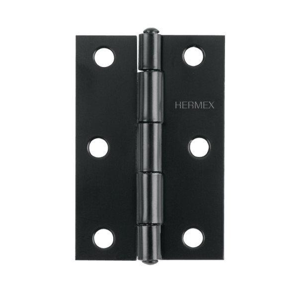 Set 20 Bisagras Negro Mate 65x40mm Hermex Incluye Tornillos (BR-256)