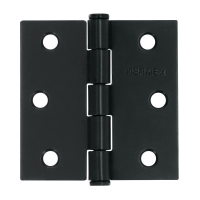 Set 10 Bisagras Negro Mate 65x1.5mm Hermex Incluye Tornillos (BC-256P)