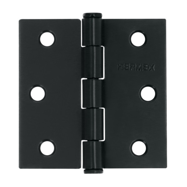 Set 10 Bisagras Negro Mate 65x1.5mm Hermex Incluye Tornillos (BC-256P)
