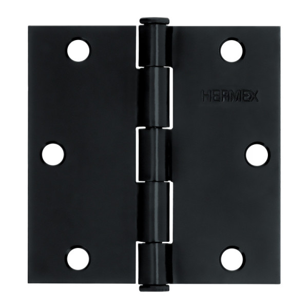 Set 10 Bisagras Negro Mate 90x1.5mm Hermex Incluye Tornillos (BC-356P)