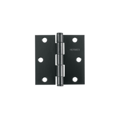 Set 10 Bisagras Negro Mate 75x1.5mm Hermex Incluye Tornillos (BC-306P)