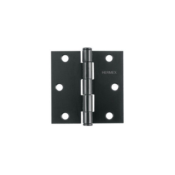 Set 10 Bisagras Negro Mate 75x1.5mm Hermex Incluye Tornillos (BC-306P)