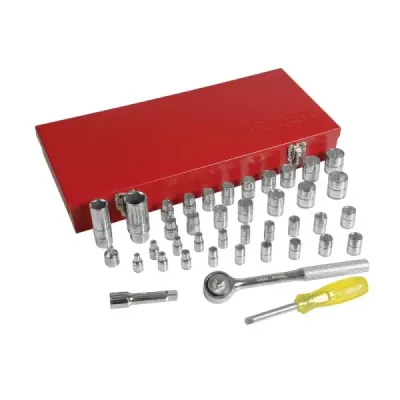 Juego 41 Copas Y Accesorios Cuadro 1/4' Y 3/8' Urrea
