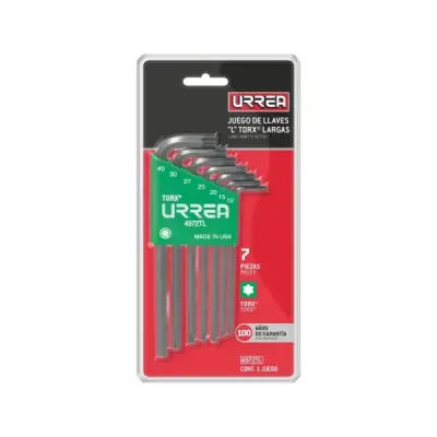 Juego 7 Llaves Bristol Torx En L Urrea Con Pin De Seguridad