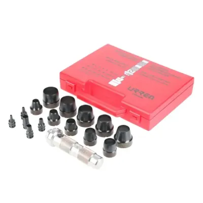 Juego Sacabocados De 3 Mm A 30 Mm Industrial Urrea 16 Piezas