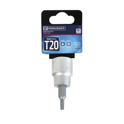 Copa Punta Torx T20 Toolcraft En Acero Cr-v Y Mando 3/8'